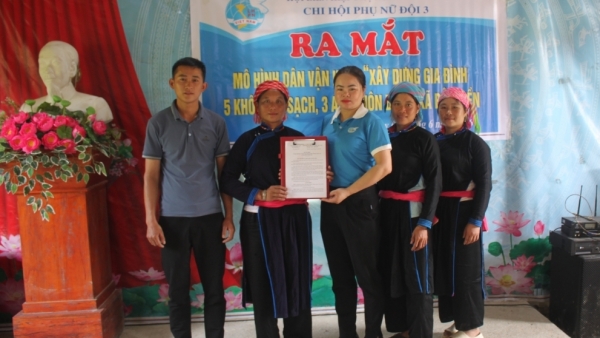 Ra mắt mô hình điểm “Gia đình 5 không, 3 sạch, 3 an”