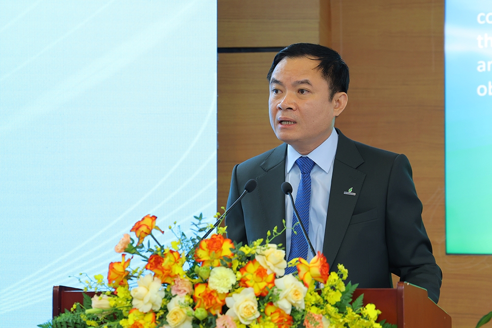 Chủ tịch HĐTV Petrovietnam Lê Ngọc Sơn phát biểu tại lễ ký