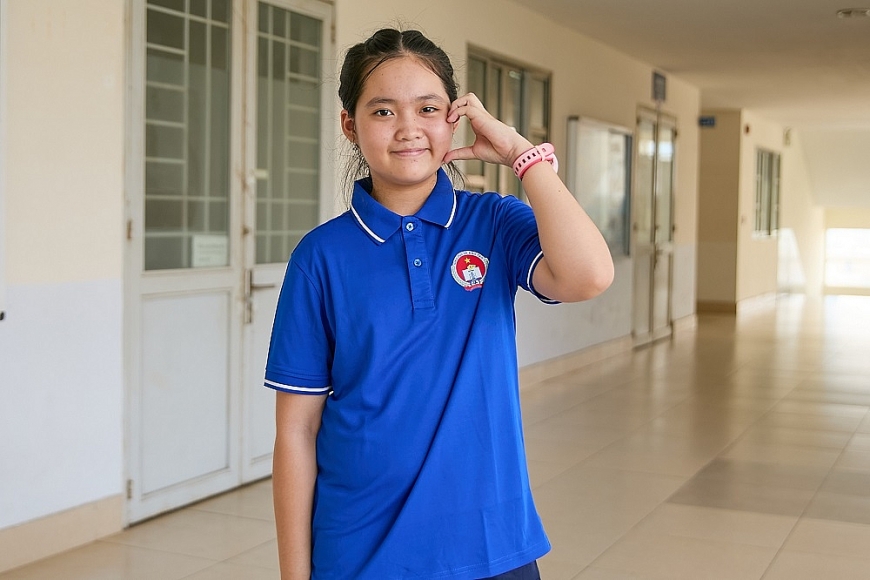 Bạn Nguyễn Phan Phương Anh, vận động viên thuộc đội tuyển môn bóng bàn