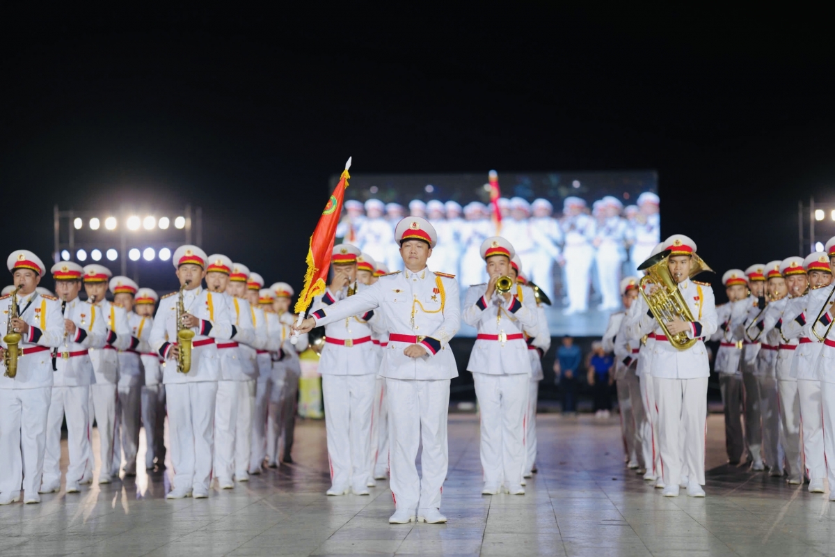 Biểu diễn quân nhạc tại Hội thao của lực lượng Công an nhân dân