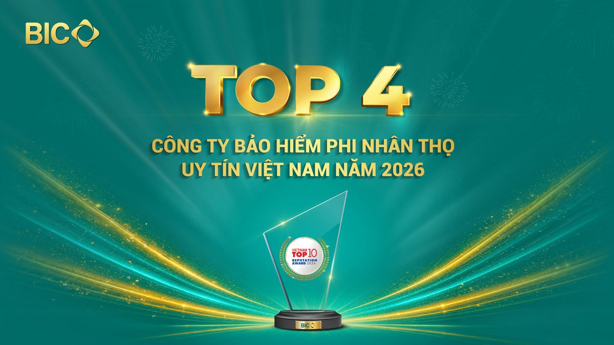 BIC lọt TOP 4 công ty bảo hiểm phi nhân thọ uy tín lần thứ hai liên tiếp