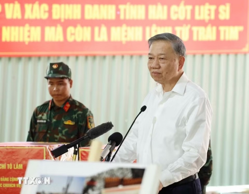 Tổng Bí thư, Chủ tịch nước Tô Lâm phát biểu tại Công viên Lê Thị Riêng - Ảnh: TTXVN Tổng Bí thư, Chủ tịch nước Tô Lâm phát biểu tại Công viên Lê Thị Riêng - Ảnh: TTXVN