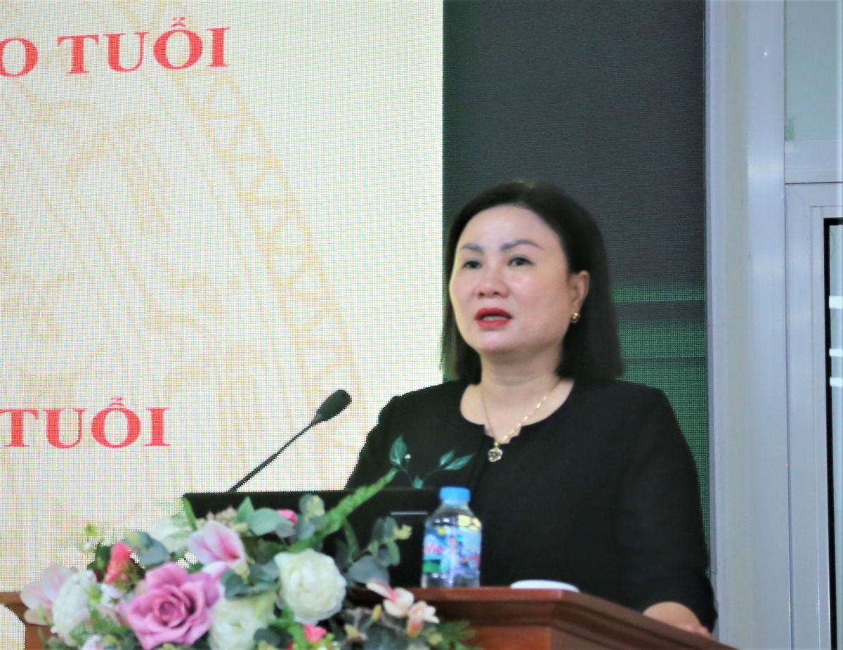 Bà Nguyễn Thị Thanh phát biểu khai mạc lớp tập huấn Bà Nguyễn Thị Thanh phát biểu khai mạc lớp tập huấn
