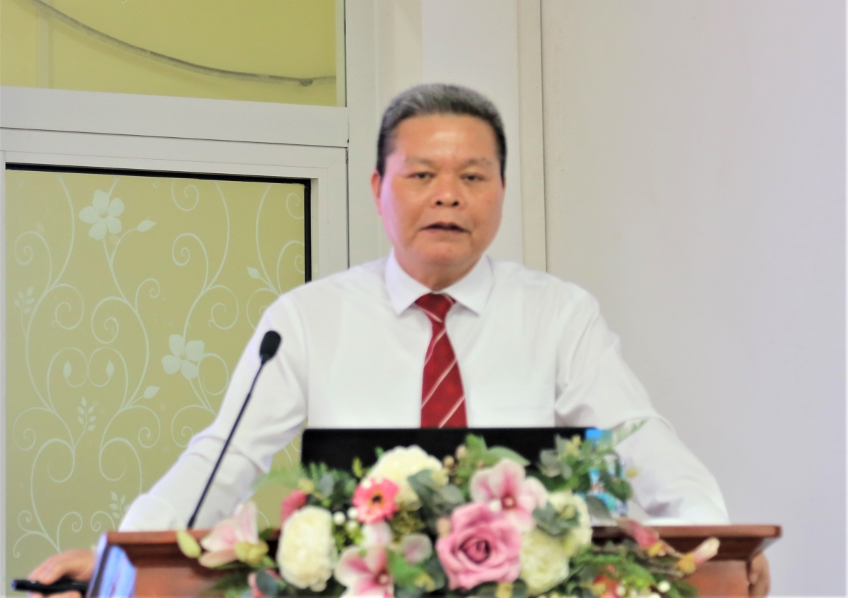 Ông Phạm Huy Giáp làm báo cáo viên lớp tập huấn Ông Phạm Huy Giáp làm báo cáo viên lớp tập huấn