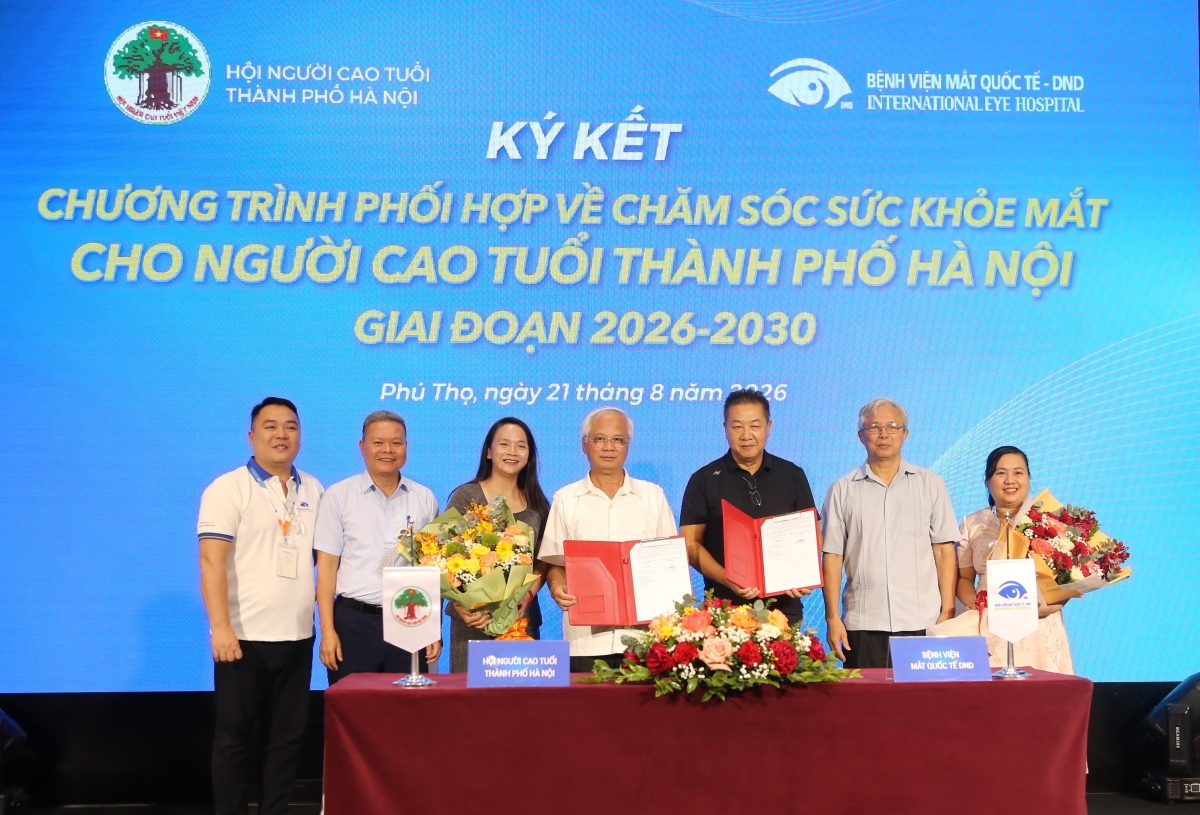 Hội Người cao tuổi TP Hà Nội và Bệnh viện Mắt Quốc tế DND ký kết chư[ng trình phối hợp (1) Hội Người cao tuổi TP Hà Nội và Bệnh viện Mắt Quốc tế DND ký kết chư[ng trình phối hợp (1)