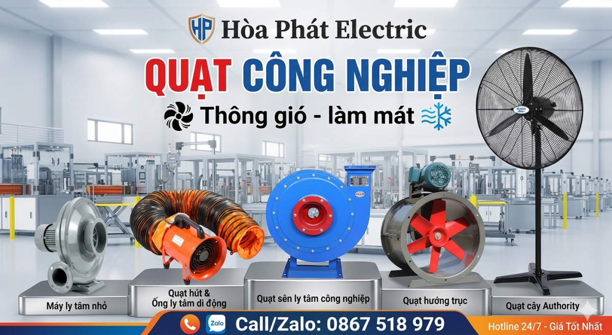 Các mẫu quạt công nghiệp đa dạng tại công ty Quạt Hòa Phát Các mẫu quạt công nghiệp đa dạng tại công ty Quạt Hòa Phát