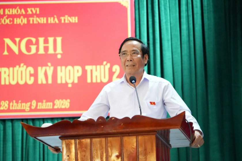 Đồng chí Nguyễn Thanh Bình - Chủ tịch Hội Người cao tuổi Việt Nam tiếp thu, giải trình một số kiến nghị của cử tri.