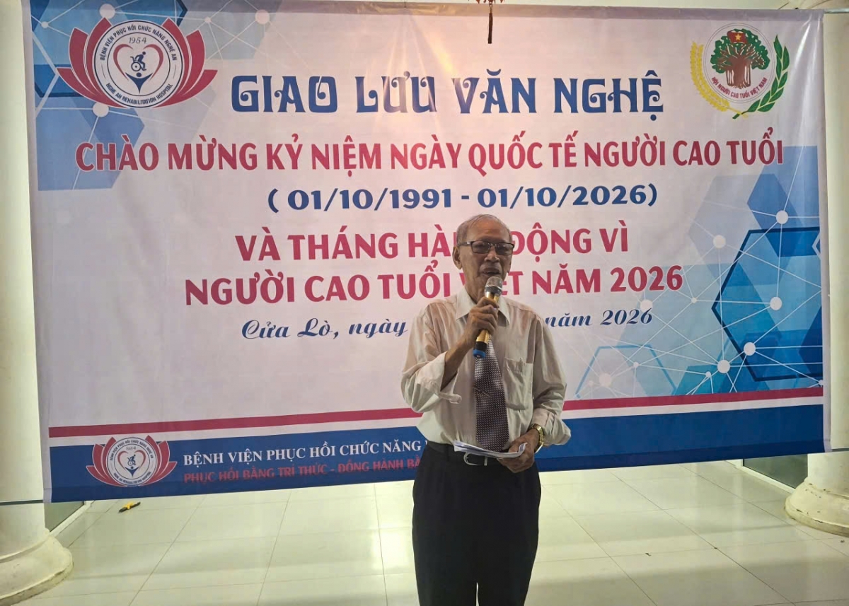 Chương trình giao lưu văn nghệ do Bệnh viện phục hồi chức năng tổ chức nằm trong chuỗi hoạt động chào mừng ngày quốc tế người cao tuổi. Chương trình giao lưu văn nghệ do Bệnh viện phục hồi chức năng tổ chức nằm trong chuỗi hoạt động chào mừng ngày quốc tế người cao tuổi.