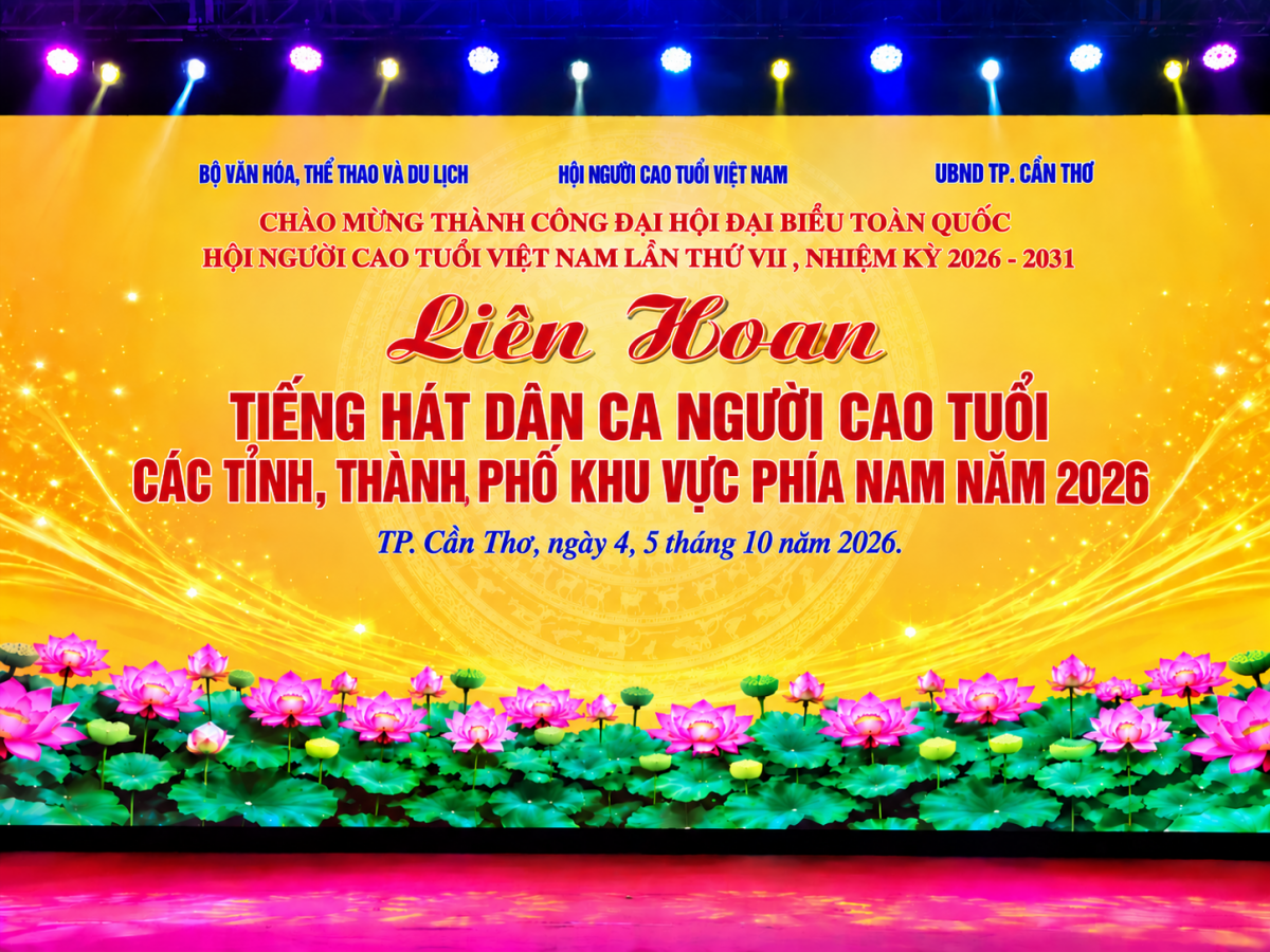Liên hoan tiếng hát Dân ca Người cao tuổi khu vực các tỉnh, thành phố phía Nam năm 2026 diễn ra tại TP Cần Thơ 