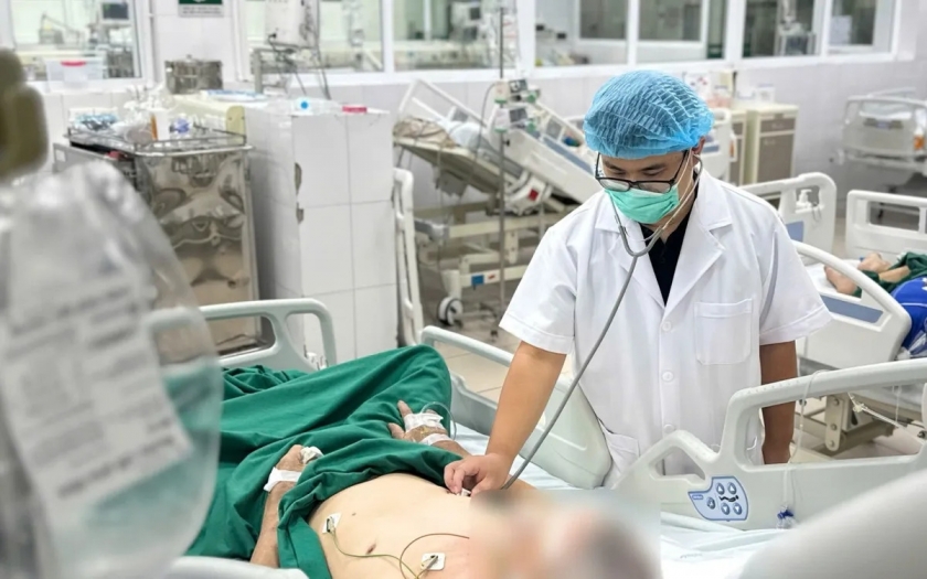 Bệnh nhân điều trị cúm A tại Bệnh viện Nhiệt đới TƯ, Ảnh: Bệnh viện Bệnh Nhiệt đới Trung ương