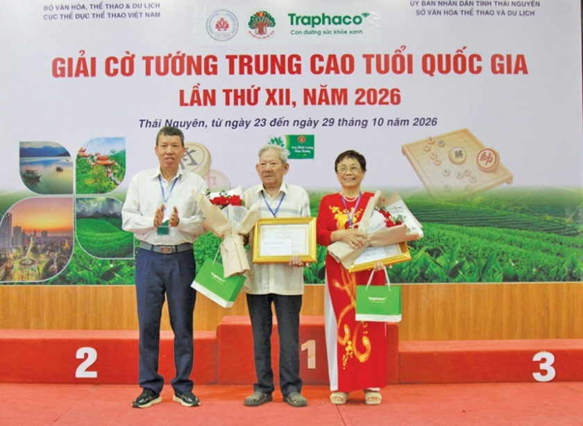 Giải Cờ tướng trung cao tuổi quốc gia lần thứ XII, Cúp Traphaco năm 2026: Hội tụ trí tuệ - kết nối đam mê Giải Cờ tướng trung cao tuổi quốc gia lần thứ XII, Cúp Traphaco năm 2026: Hội tụ trí tuệ - kết nối đam mê