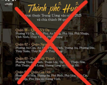 Thông tin TP Huế trực thuộc Trung ương vào năm 2025, thành 4 quận là không chính xác